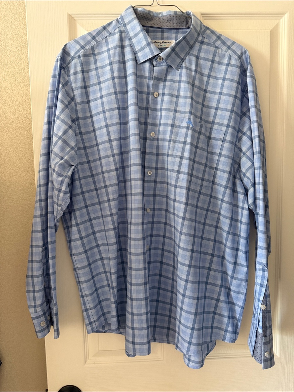 Tommy Bahama Blue Plaid Long-Sleeve Button-Up Shirt